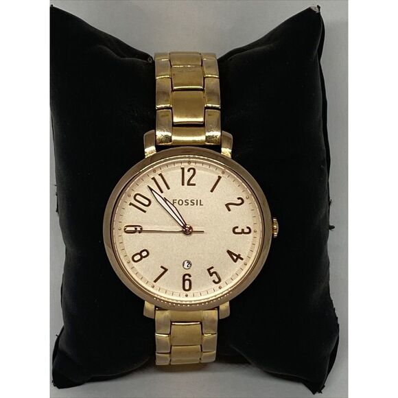 Fossil Jacqueline ES3970 Women Rose Gold Stainless Steel Analog Dial Watch JK671 - Picture 3 of 12